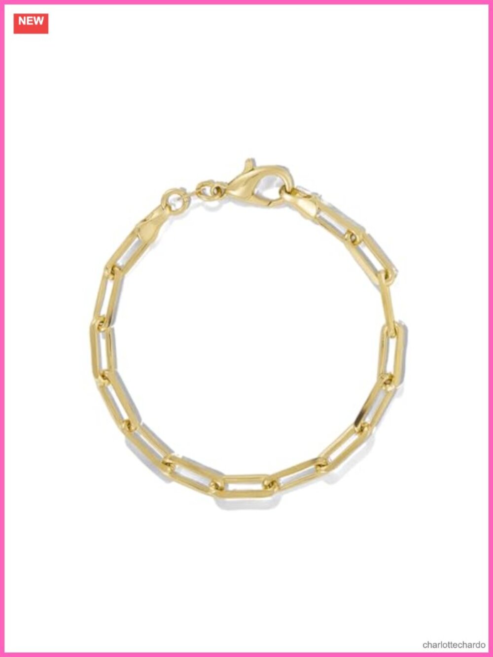 Women's Chunky Love Bracelet Gold PVD Plated Waterproof Tarnish-Free 7 Inch